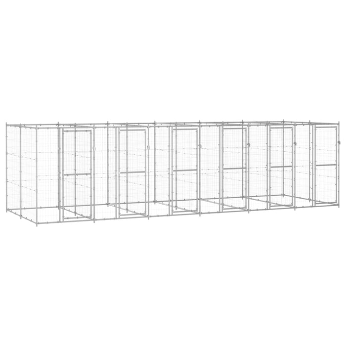 Padoc pentru câini de exterior, 14,52 m², oțel galvanizat - WALTI WALTI