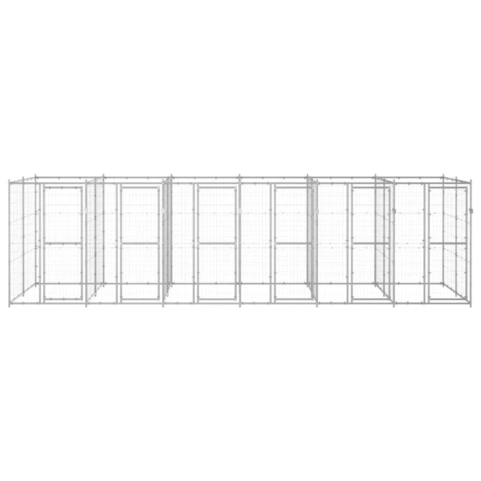Padoc pentru câini de exterior, 14,52 m², oțel galvanizat - WALTI WALTI