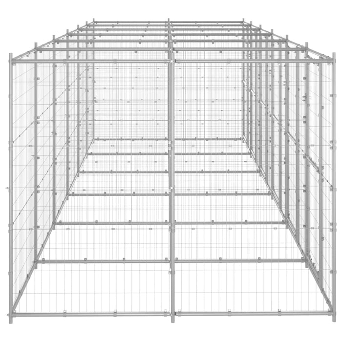Padoc pentru câini de exterior, 14,52 m², oțel galvanizat - WALTI WALTI