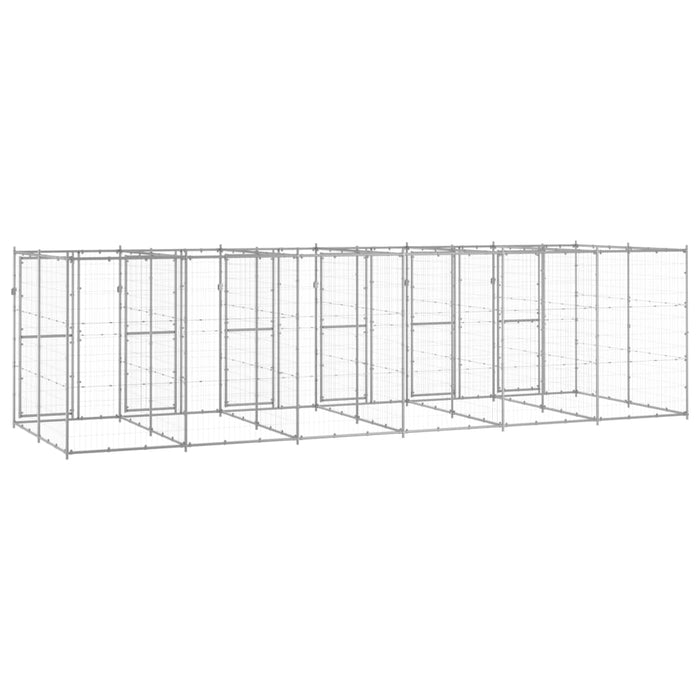 Padoc pentru câini de exterior, 14,52 m², oțel galvanizat - WALTI WALTI