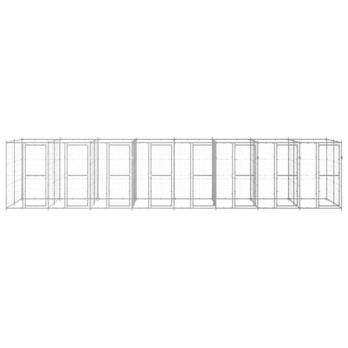 Padoc pentru câini de exterior, 19,36 m², oțel galvanizat - WALTI WALTI