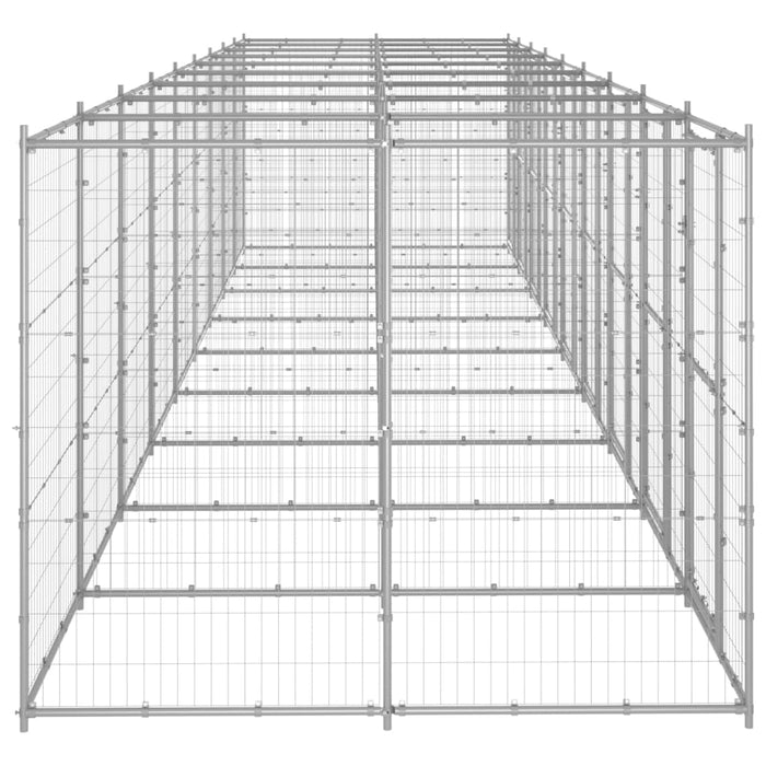 Padoc pentru câini de exterior, 21,78 m², oțel galvanizat - WALTI WALTI