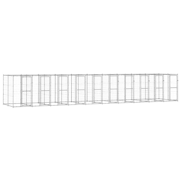 Padoc pentru câini de exterior, 24,2 m², oțel galvanizat - WALTI WALTI