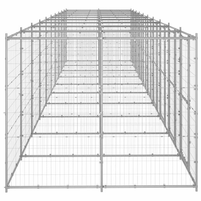 Padoc pentru câini de exterior, 24,2 m², oțel galvanizat - WALTI WALTI