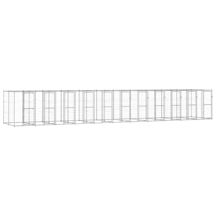 Padoc pentru câini de exterior, 26,62 m², oțel galvanizat - WALTI WALTI