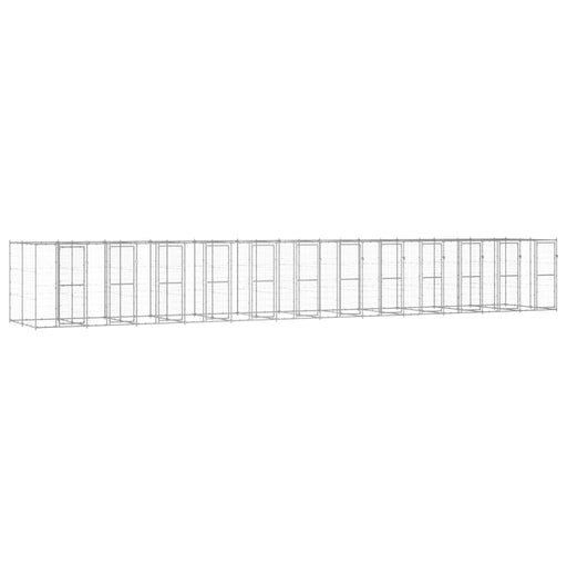 Padoc pentru câini de exterior, 29,04 m², oțel galvanizat - WALTI WALTI