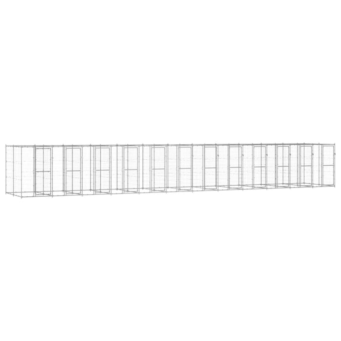 Padoc pentru câini de exterior, 29,04 m², oțel galvanizat - WALTI WALTI