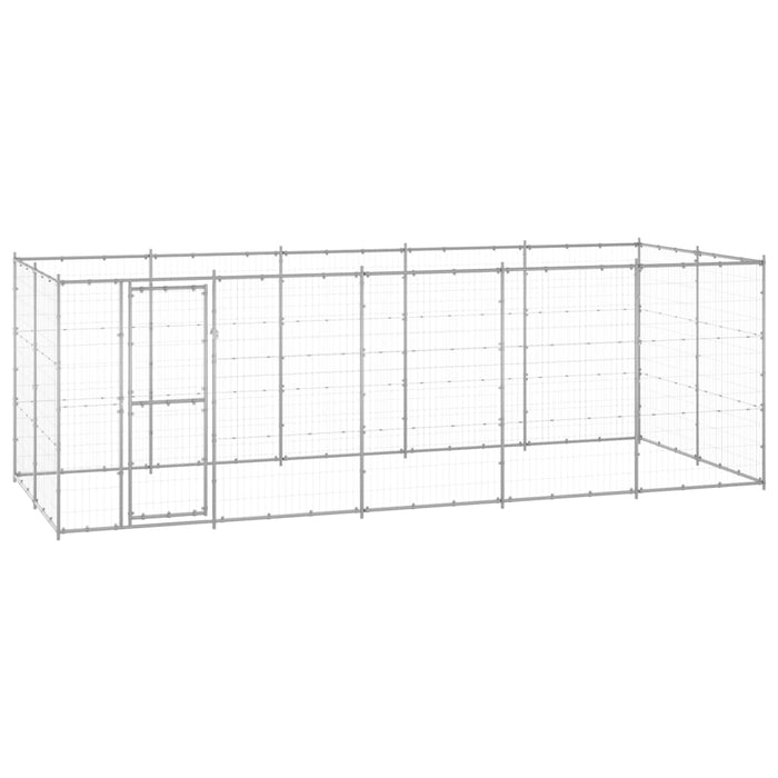 Padoc pentru câini de exterior, 12,1 m², oțel galvanizat - WALTI WALTI