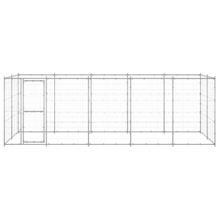 Padoc pentru câini de exterior, 12,1 m², oțel galvanizat - WALTI WALTI
