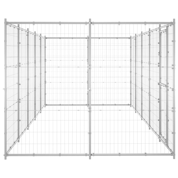 Padoc pentru câini de exterior, 12,1 m², oțel galvanizat - WALTI WALTI