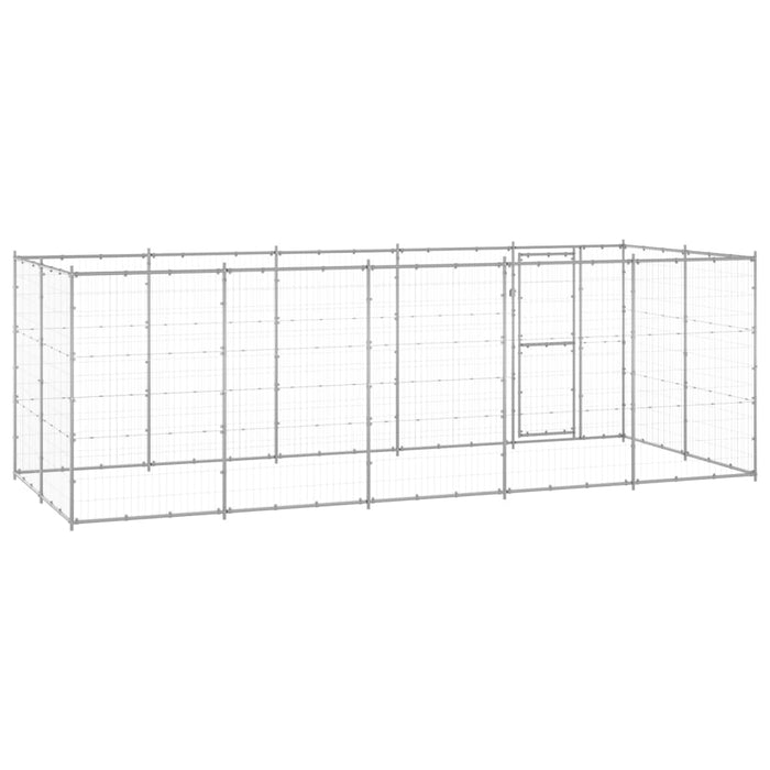 Padoc pentru câini de exterior, 12,1 m², oțel galvanizat - WALTI WALTI