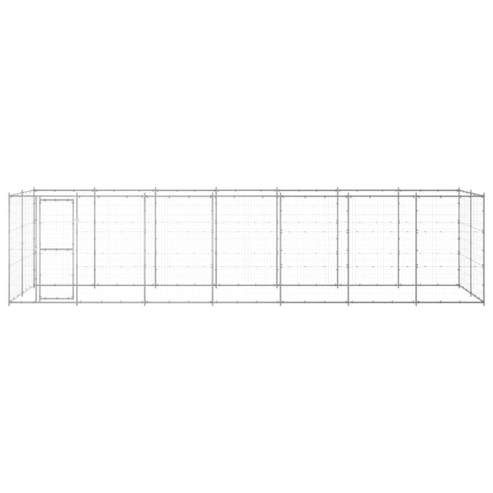 Padoc pentru câini de exterior, 16,94 m², oțel galvanizat - WALTI WALTI
