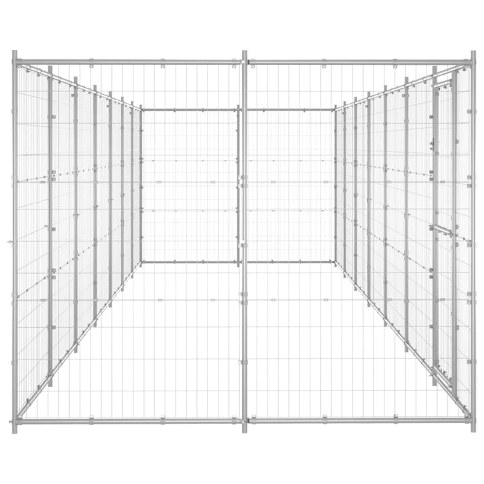 Padoc pentru câini de exterior, 16,94 m², oțel galvanizat - WALTI WALTI