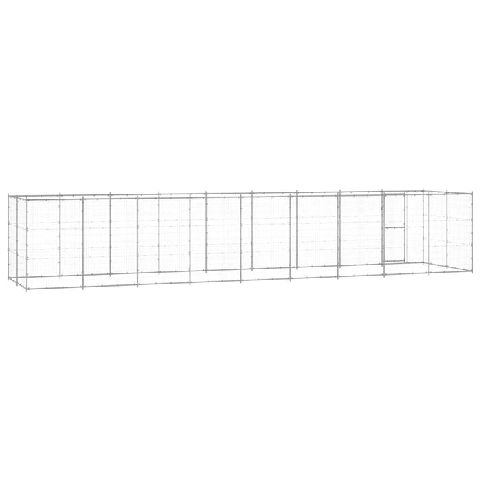 Padoc pentru câini de exterior, 21,78 m², oțel galvanizat - WALTI WALTI