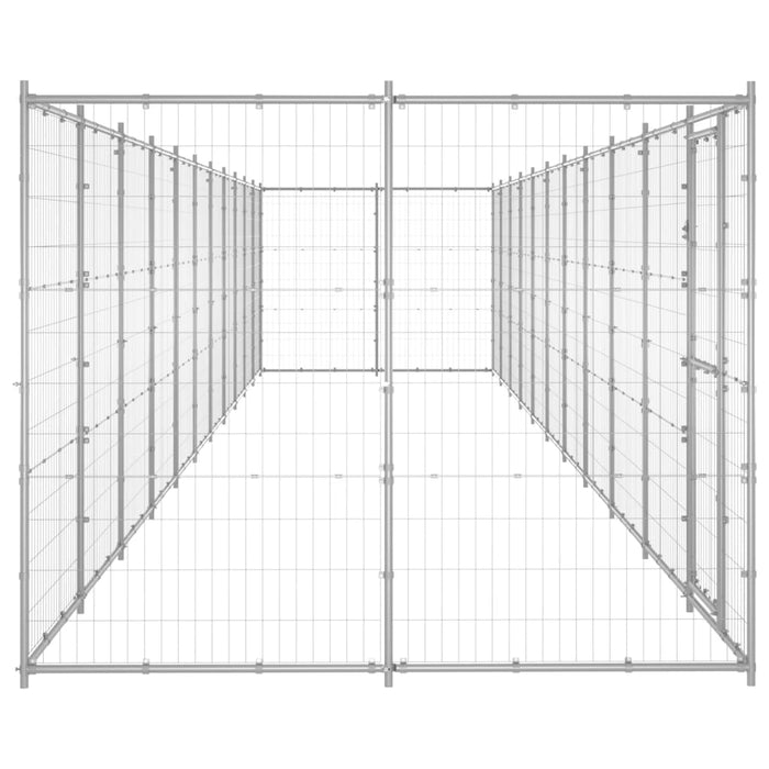 Padoc pentru câini de exterior, 26,62 m², oțel galvanizat - WALTI WALTI