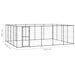 Padoc pentru câini de exterior, 24,2 m², oțel - WALTI WALTI