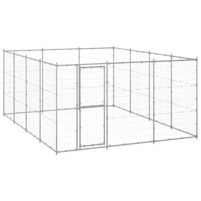 Padoc pentru câini de exterior, 14,52 m², oțel galvanizat - WALTI WALTI