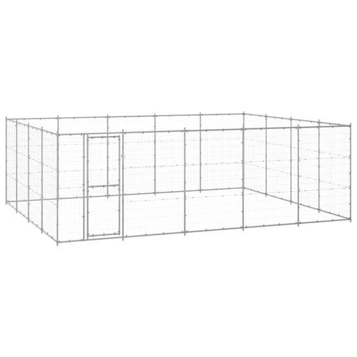 Padoc pentru câini de exterior, 24,2 m², oțel galvanizat - WALTI WALTI