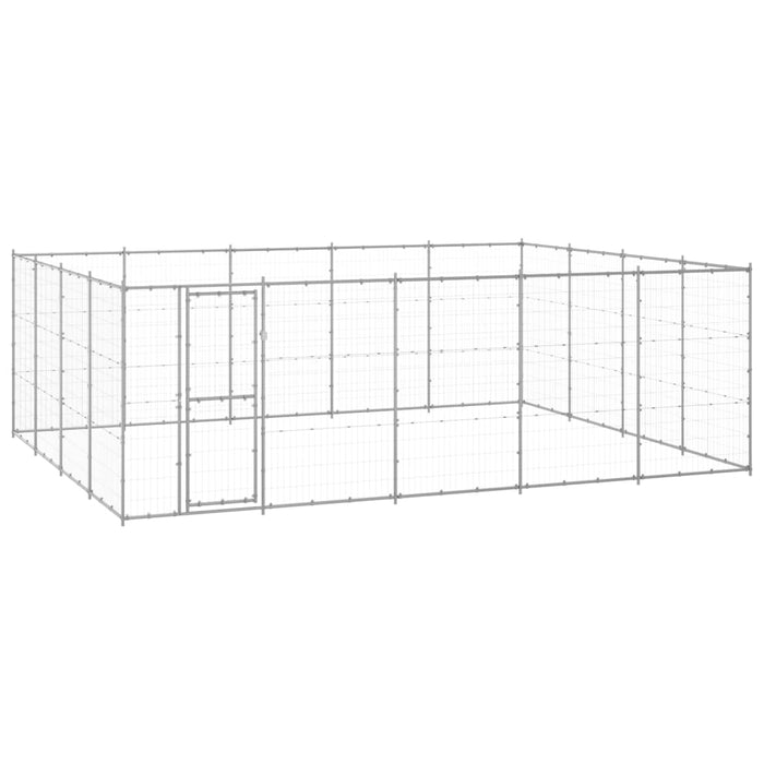 Padoc pentru câini de exterior, 24,2 m², oțel galvanizat - WALTI WALTI