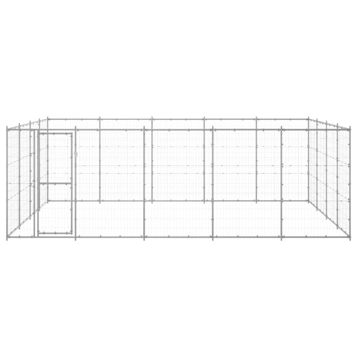 Padoc pentru câini de exterior, 24,2 m², oțel galvanizat - WALTI WALTI