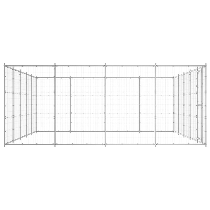Padoc pentru câini de exterior, 24,2 m², oțel galvanizat - WALTI WALTI