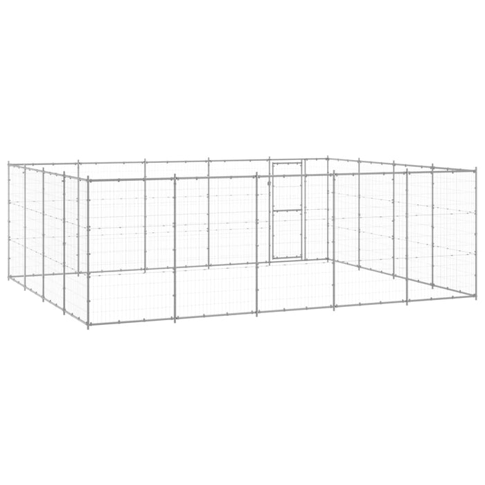 Padoc pentru câini de exterior, 24,2 m², oțel galvanizat - WALTI WALTI