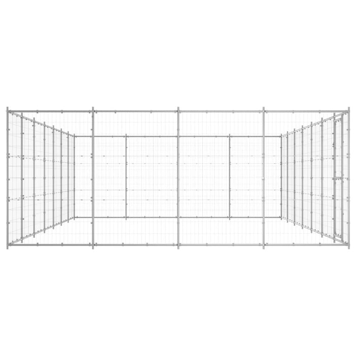 Padoc pentru câini de exterior, 33,88 m², oțel galvanizat - WALTI WALTI