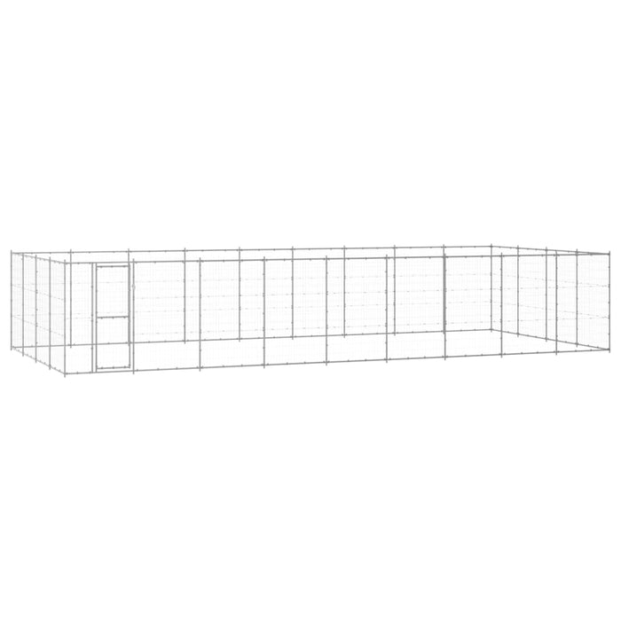 Padoc pentru câini de exterior, 43,56 m², oțel galvanizat - WALTI WALTI