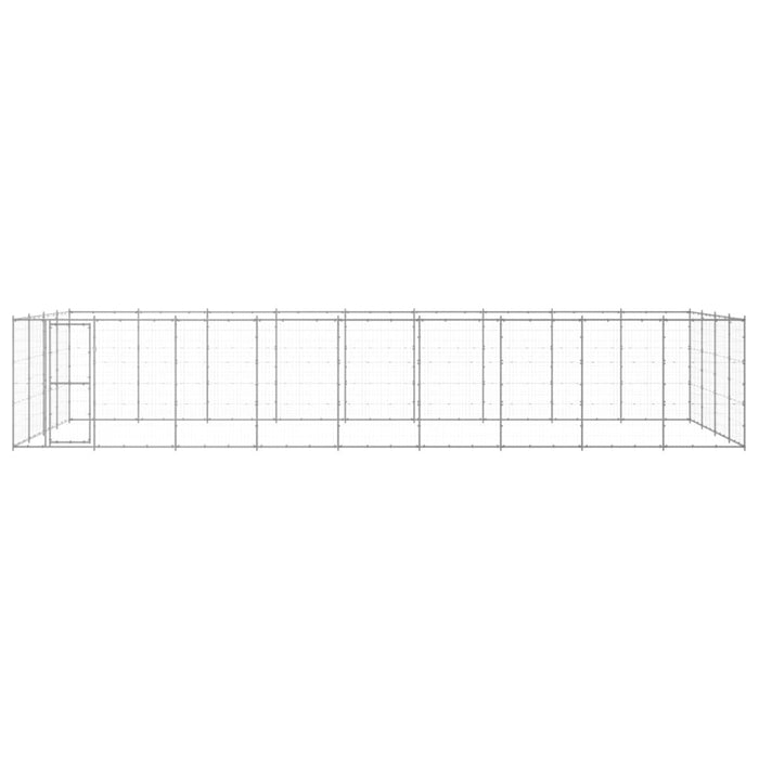 Padoc pentru câini de exterior, 43,56 m², oțel galvanizat - WALTI WALTI