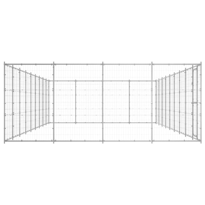 Padoc pentru câini de exterior, 43,56 m², oțel galvanizat - WALTI WALTI
