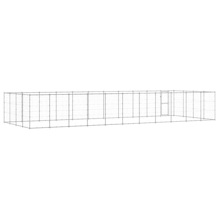 Padoc pentru câini de exterior, 43,56 m², oțel galvanizat - WALTI WALTI