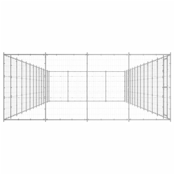 Padoc pentru câini de exterior, 53,24 m², oțel galvanizat - WALTI WALTI