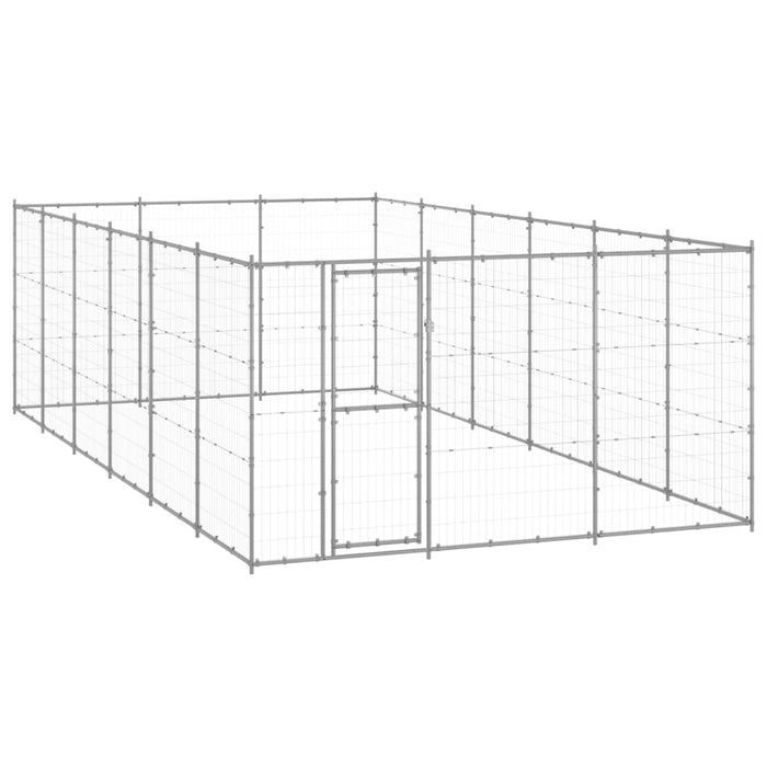 Padoc pentru câini de exterior, 21,78 m², oțel galvanizat - WALTI WALTI
