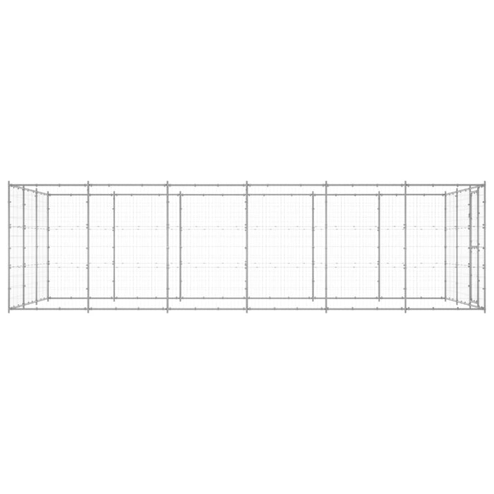 Padoc pentru câini de exterior, 21,78 m², oțel galvanizat - WALTI WALTI