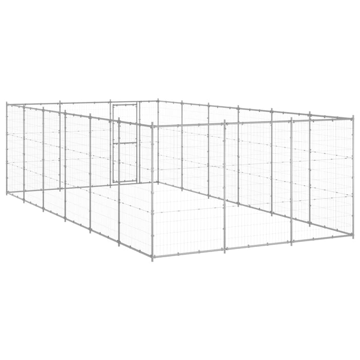 Padoc pentru câini de exterior, 21,78 m², oțel galvanizat - WALTI WALTI