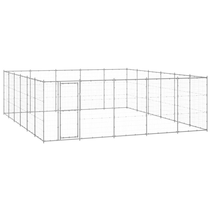 Padoc pentru câini de exterior, 36,3 m², oțel galvanizat - WALTI WALTI
