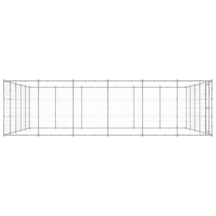Padoc pentru câini de exterior, 36,3 m², oțel galvanizat - WALTI WALTI
