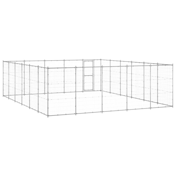 Padoc pentru câini de exterior, 36,3 m², oțel galvanizat - WALTI WALTI