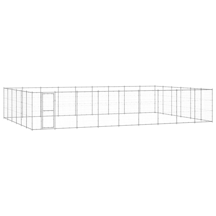 Padoc pentru câini de exterior, 65,34 m², oțel galvanizat - WALTI WALTI