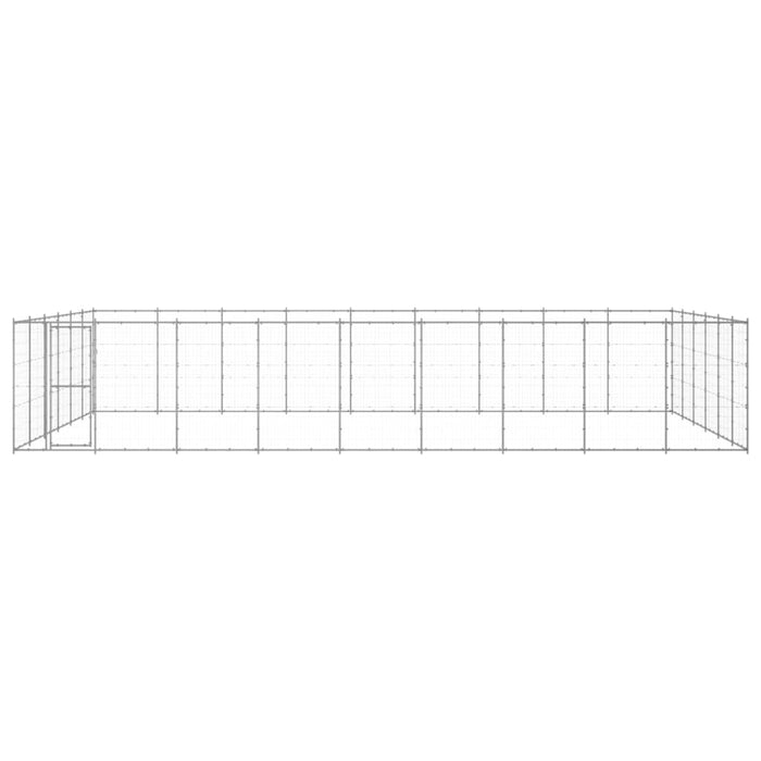 Padoc pentru câini de exterior, 65,34 m², oțel galvanizat - WALTI WALTI