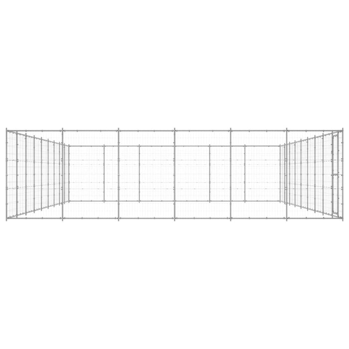 Padoc pentru câini de exterior, 65,34 m², oțel galvanizat - WALTI WALTI