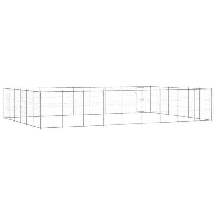 Padoc pentru câini de exterior, 65,34 m², oțel galvanizat - WALTI WALTI
