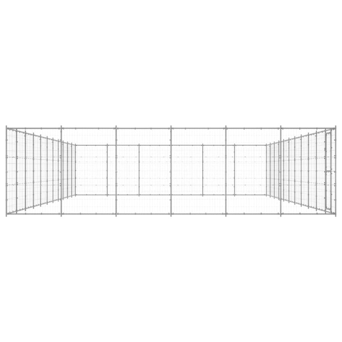 Padoc pentru câini de exterior, 79,86 m², oțel galvanizat - WALTI WALTI