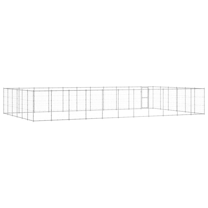 Padoc pentru câini de exterior, 79,86 m², oțel galvanizat - WALTI WALTI