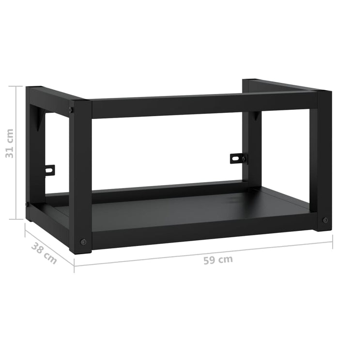 Cadru chiuvetă de baie pentru perete, negru, 59x38x31 cm, fier - WALTI WALTI
