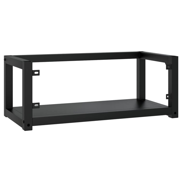 Cadru chiuvetă de baie pentru perete, negru, 79x38x31 cm, fier - WALTI WALTI