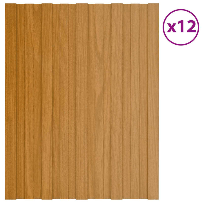 Panou de acoperiș 12 pcs natural 60 x 45 cm Oțel galvanizat - WALTI WALTI