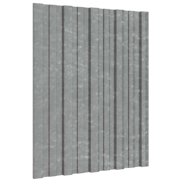 Panou de acoperiș 36 pcs Argintiu 60 x 45 cm Oțel galvanizat - WALTI WALTI