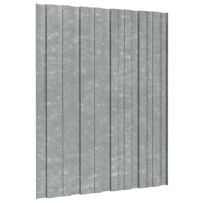 Panou de acoperiș 36 pcs Argintiu 60 x 45 cm Oțel galvanizat - WALTI WALTI