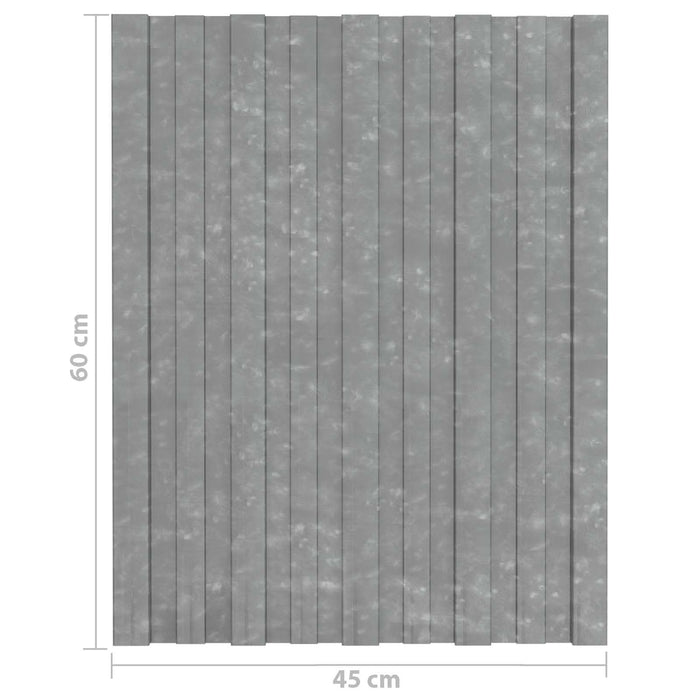 Panou de acoperiș 36 pcs Argintiu 60 x 45 cm Oțel galvanizat - WALTI WALTI